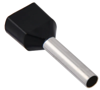 Наконечник двойной НШВИ2 1.5-12 под провод 1.5мм2 (100шт/упаковка) черный GENERICA