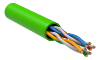 Кабель витая пара ITK U/UTP, кат. 6, 4х2х23 AWG, LSLTx, зеленый, 305 м