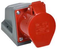 Розетка силовая стационарная IEK CCИ-115, 3Р+РЕ+N, 16 А, 400 В (6 ч), IP44