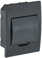 Корпус распределительного щита KREPTA3 ЩРВ-П-6 встраиваемый пластиковый черный IP41 IEK