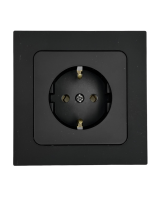 Розетка 1-местная Bylectrica ASTRUM РС16-0502, 16 А, 250 В, с заземлением, карбон