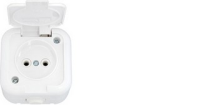 Розетка 1-местная Bylectrica РА16-236, 16 А, 250 В, без заземления, накладная, белый, IP54