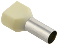 Наконечник двойной НШВИ(2) 10-14 под провод 10мм2 (20шт/упаковка) слоновая кость IEK