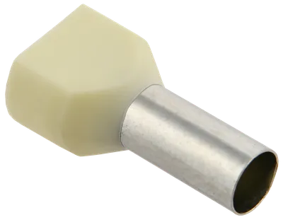 Наконечник двойной НШВИ(2) 10-14 под провод 10мм2 (100шт/упаковка) слоновая кость IEK