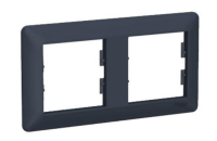 Рамка 2-местная Schneider ASFORA EM, горизонтальная, антрацит