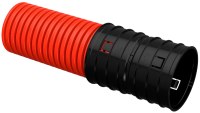 Труба гофрированная двустенная ПНД IEK Elasta, Ø 125 мм, красная (50 м)