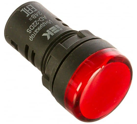 Лампа светосигнальная AD22DS(LED) 24V AC/DC красный d22мм IP54 IEK