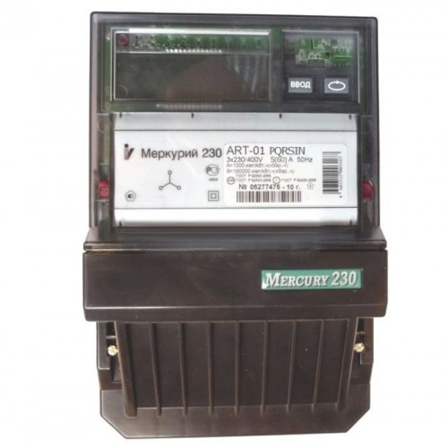 Счетчик трехфазный многотарифный Меркурий 230 АRT-02, 400 В, 100 А, CLN