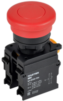Кнопка грибковая IEK MASTER, без фиксации, 1NO+1NC, красная, IP54