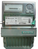 Счетчик электроэнергии Меркурий-230 AM-02, 3-фазный, (10)100 А, 400 В, однотарифный