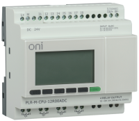 Программируемое логическое реле ONI PLR-M CPU0804, 24 В DC, 8DI/4RO, RS-485, с дисплеем