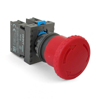 Кнопка управления "Грибок" NP8-11ZS/14 1NC+1NO красная с фиксацией (поворотная) IP65 CHINT