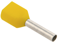 Наконечник двойной НШВИ(2) 1.0-10 под провод 1мм2 (20шт/упаковка) желтый IEK