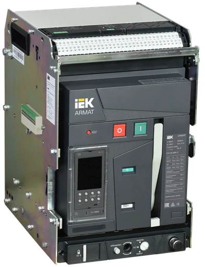 Воздушный автоматический выключатель выдвижной ARMAT 1600А 3P D 66кА расцепитель TD полный комплект IEK