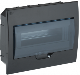 Корпус распределительного щита KREPTA3 ЩРВ-П-12 встраиваемый пластиковый черный IP41 IEK