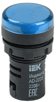Лампа светосигнальная AD22DS LED 230VAC d22мм синий IP54 IEK