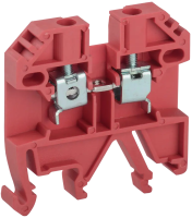 Клемма винтовая КВИ-2.5мм2 24А 800V АC/DC красная IEK