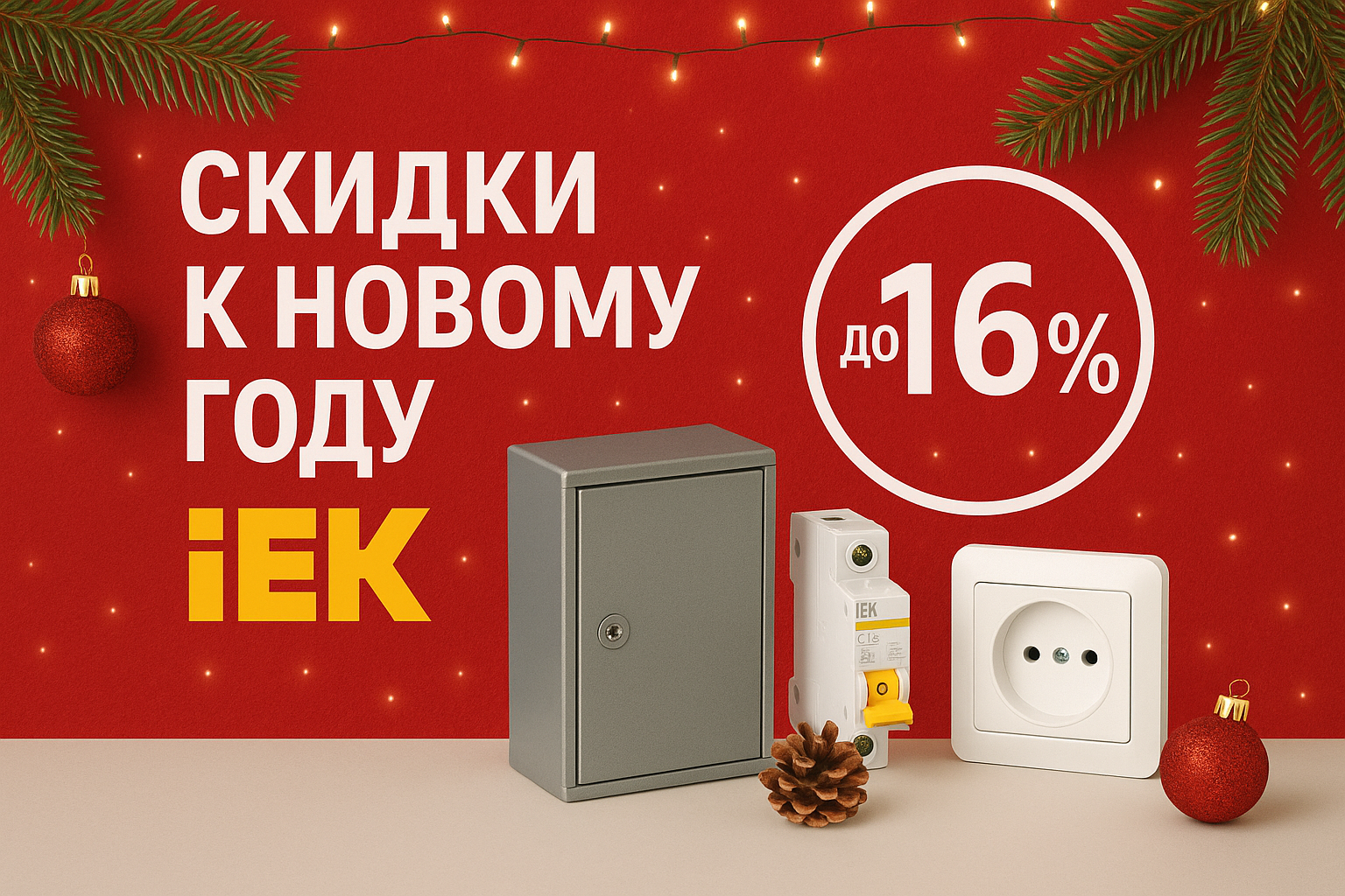 Скидка 16% на IEK