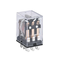 Промежуточное реле JZX-22F(D) 3A 12B DC 4 контакта с индикацией CHINT