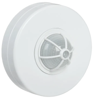 Датчик движения IEK ДД-024, 1.1 кВт, 230 В АС, угол обзора 120-360°, дальность 6 м, белый, IP33