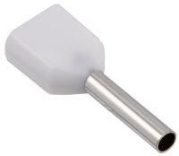 Наконечник двойной НШВИ2 0.5-8 под провод 0.5мм2 (100шт/упаковка) белый GENERICA