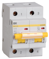 Автоматический выключатель IEK ВА47-100, 2P, 20 А, 10 кА, D