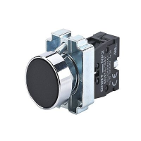 Кнопка управления CHINT NP2-BA25, черная, 1NO+1NC, Ø 22 мм, IP40