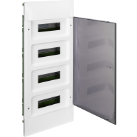 Корпус щита пластиковый Legrand Practibox S 4х12, навесной, белая дверь, IP40