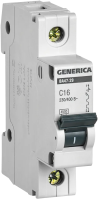 Автоматический выключатель ВА47-29 1Р 16А 4.5кА С GENERICA IEK