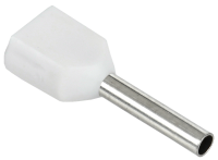 Наконечник двойной НШВИ(2) 0.75-10 под провод 0.75мм2 (20шт/упаковка) белый IEK