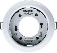 Светильник точечный Navigator NGX-R1-001, GX53, белый, встраиваемый, металл, без лампы