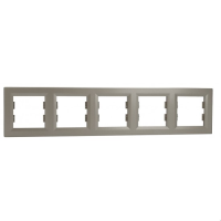 Рамка 5-местная Schneider ASFORA, горизонтальная, бронза