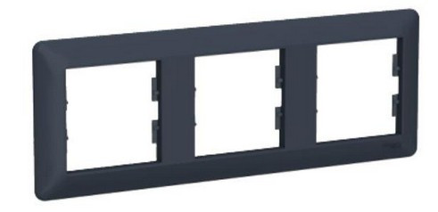 Рамка 3-местная Schneider ASFORA EM, горизонтальная, антрацит