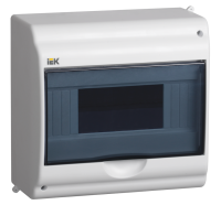 Корпус щита пластиковый IEK KREPTA3 КМПн 2/9-1, пломбируемый, навесной, прозрачная дверь, белый, IP31