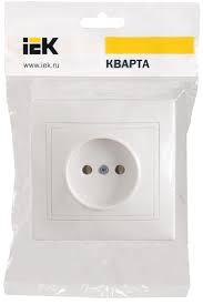 Розетка 1-местная KVARTA РС10-2-КБ, 10 А, 250 В, без заземления, белый, GENERICA