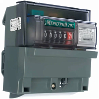 Счетчик электроэнергии Меркурий 201.5, 1-фазный, (5)60 А, 230 В, однотарифный