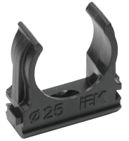 Держатель с защелкой IEK ELASTA CF25, черный, 10 шт/упаковка