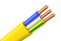 Кабель силовой ВВГнг 3х2.5мм2 1кВ желтый ГОСТ HCable
