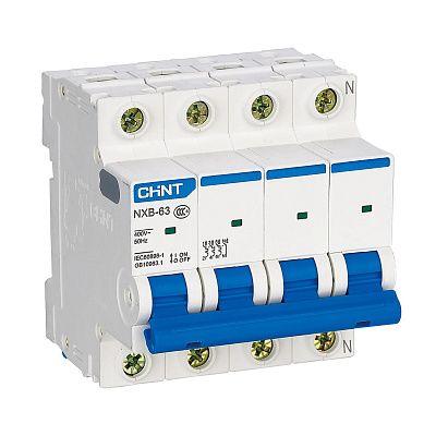 Автоматический выключатель NXB-63S 4P 32А 4.5kA C CHINT