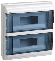 Корпус щита пластиковый IEK KREPTA5 КМПн-24, пломбируемый, навесной, прозрачная дверь, IP55