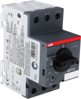 Пускатель ручной ABB MS116-0.4, 3Р, диапазон 0.25-0.4 A, 100 кА, 690 В