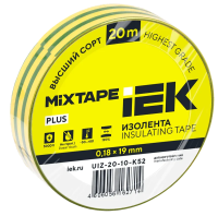 Изолента MIXTAPE5 0.18х19мм 5кВ желто-зеленая 20м (-30..+50С) IEK