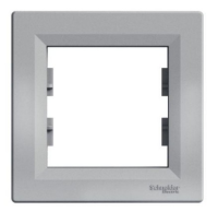 Рамка 1-местная Schneider ASFORA, алюминий