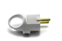 Вилка штепсельная Bylectrica В16-336, 16 А, 250 В, угловой ввод, кольцо, белый