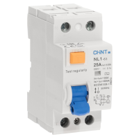Дифференциальный выключатель (УЗО) CHINT NL1-63 DB, 2P, 25 А, 30 мА, тип AC, электромеханическое