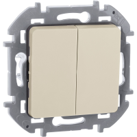 Выключатель 2-клавишный Legrand INSPIRIA, слоновая кость