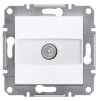 Розетка ТВ Schneider Electric Asfora, концевая, 1 дБ, белая
