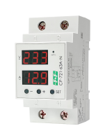 Реле контроля напряжения CP-721-N, 1-фазное, 63 А, разрыв нуля, дисплей