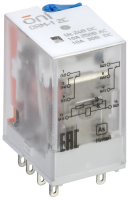 Реле интерфейсное ORM-1-2C, 10 А, 2SPDT, напряжение управления 24 В DC, индикация, тест кнопка, ONI