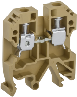 Клемма винтовая IEK КВИ-6 мм², 50 А, 800 В АC/DC, желтая